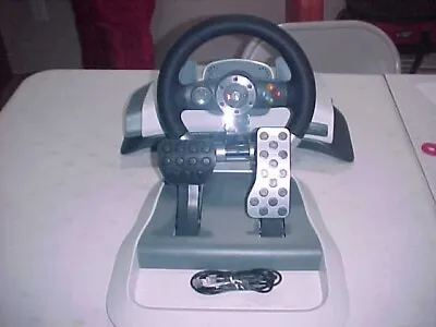 Xbox 360 Wireless Racing Steering Wheel With Force Feedback And Pedals WRW02 • $60