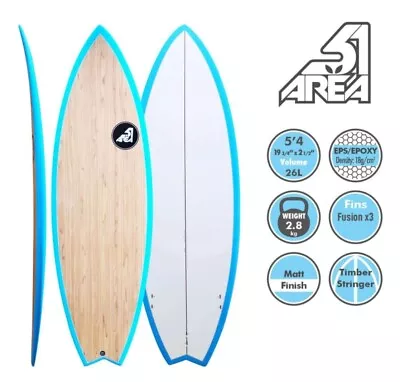 Surf Board Surfboard Blackhawk Area51  POD FISH AREA 51  5' 4  Short Free Post • $399