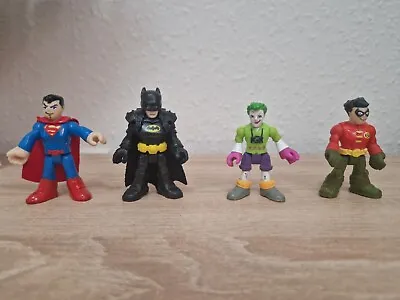 Imaginext Dc Super Friends Figures Bundle  Batman & Superman & Joker & Robin • £9.80