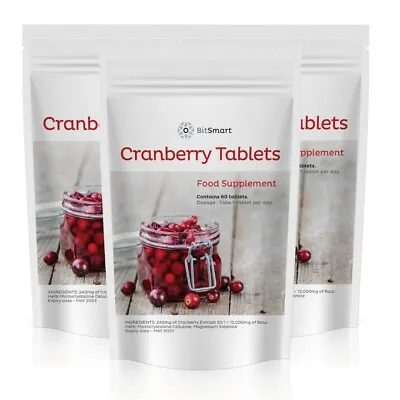 Cranberry 12000mg - 120 Tablets - Cystitis Urinary Tract UTI Bladder Support • £8.99
