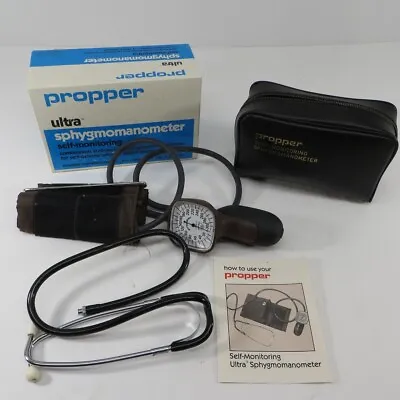Vintage Propper Ultra Sphygmomanometer And Stethoscope W Case • $35.95