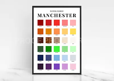 The Official Colours Of Manchester Poster / A3 A4 A5 • £7.20