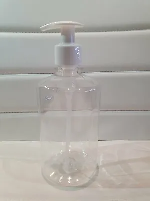 £4.69 • Buy 500 Ml Pump Bottle Clear PET Plastic Shampoo Gels Liquid Soap Recyclable