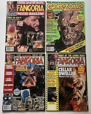 $89.99 • Buy Classic Fangoria & Gorezone Magazine 4 Issue Lot With Bonus Poster