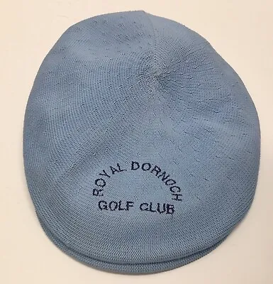 Kangol Flat Cap Blue Golf Newsboy Hat Vintage Large Royal Dornach Club • $18.74