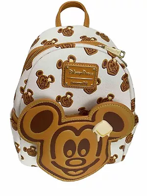 Loungefly Disney Parks Waffle Pancake Mickey Mouse Mini Backpack Scented Nwt • $274.99