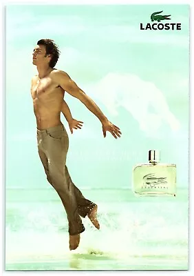 2008 Lacoste Essential Fragrance Strip Print Ad Free Your Mind Man Walk On Water • £11.09