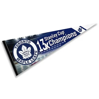 Toronto Maple Leafs 13 Time Stanley Cup Champions Pennant Flag • $14.95