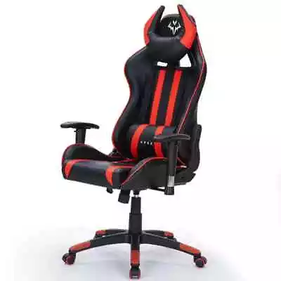 OVERDRIVE Diablo Reclining Gaming Chair With Neck Lumbar Cushions Black And Red • $284