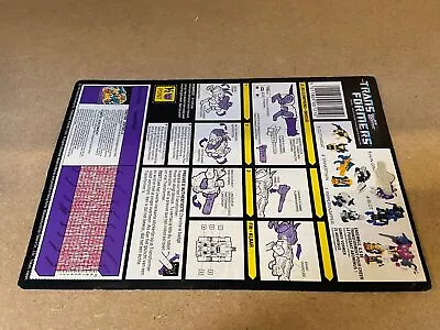 Transformers G1 1985 SINNERTWIN Abominus Vintage Cardback Techspec • $41.79