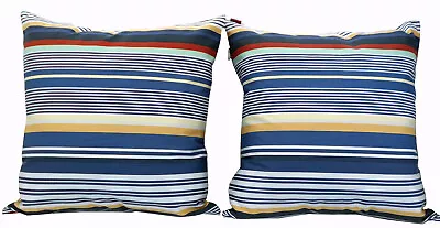 MISSONI HOME Two CUSHION COVERS COTTON REPPS HYPOALLEERGENIC 40x40cm EMILY T50 • £110