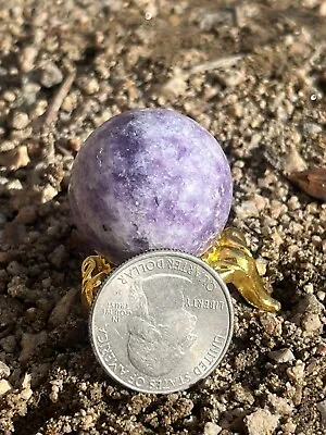Beautiful Lepidolite All Natural Polished Crystal Sphere- 12A • $4.31