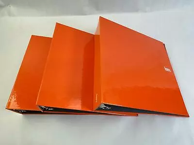 Lot Of 3 Fiserv 3 Ring Non View Binders 3 Inches Orange Office School Supplies • $18.20