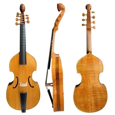 Baroque Style Carving Scroll Profession Maestro 7 String 27  Bass Viola Da Gamba • $1079.10