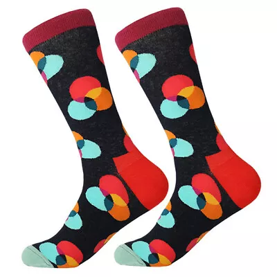 Men Combed Cotton Socks Colorful Fancy Novelty Casual Dress SOX For Wedding Gift • $3.26