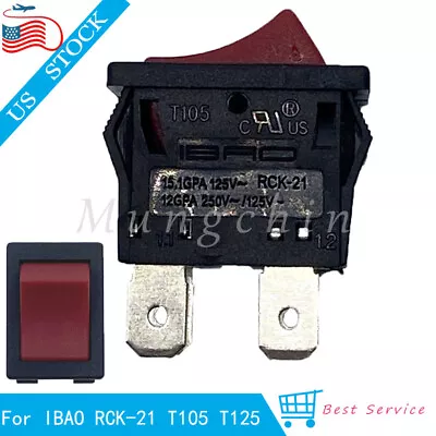 Switch 4 Pin ON-OFF 2 Positions Red Button Maintaine For IBAO RCK-21  T125 T105 • $9.88