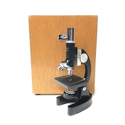 Vintage Tasco Deluxe Microscope 900X With Wood Box • $15