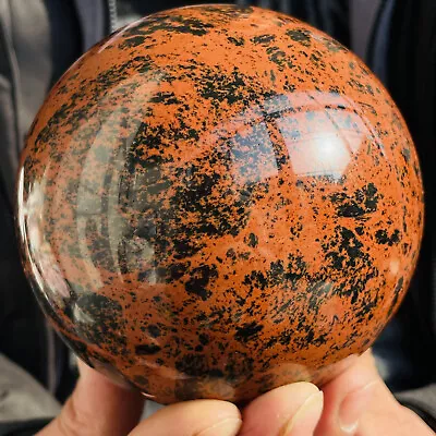 Natural Red Mahogany Obsidian Quartz Crystal Sphere Ball Healing 1240g • $0.99