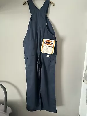 Vintage Retro Dickies Bib Overall Size 40 X 34 Lot L8379N Blue • £29.99