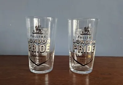 2 Very Rare Fuller's London Pride Ale Beer Bitter Pint Glases NEW CE Marked 2021 • £5.99