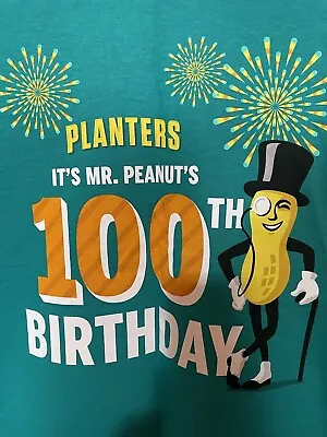 Planters Peanuts Mr. Peanut’s 100th Birthday Shirt Size Large Brand New 2016 • $30