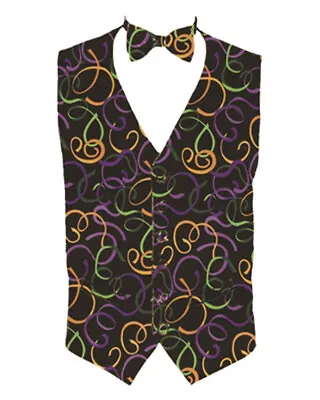 Men's Mardi Gras Confetti Vest And Bow Tie  • $159.95