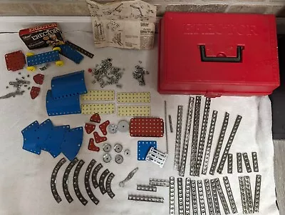 VINTAGE 1975 GILBERT ERECTOR SET W/Hard CASEINSTRUCTIONSEXTRA BONUS USA Made • $34.99