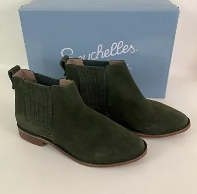 Seychelles Ankle Boots Women's Pool Suede Hunter Green Size 7 NIB • $39.95