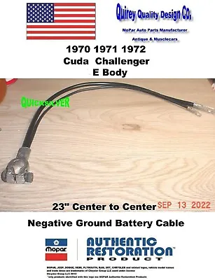 1970 71 72 Cuda Challenger Neg Battery Cable 2983778 Correct MoPar USA • $84.88
