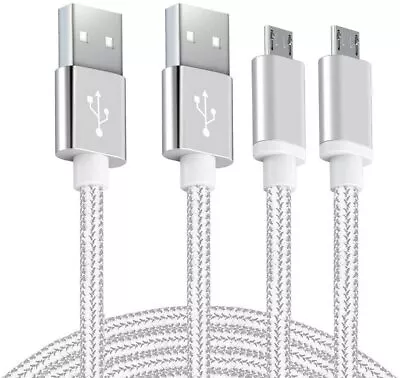 2 X 6Ft Micro USB Charging Cable Data Sync Charger Cord For Android Samsung LG • $7.99