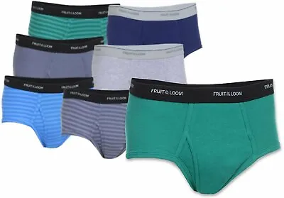 Fruit Of The Loom Men's Briefs Mid-Rise Underwear 12-Pack Colors Vary • $32.99