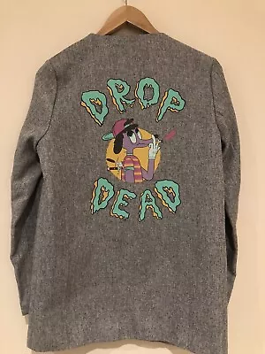 Drop Dead Grey Jacket With Graphic Print. Size 10 New Without Tags • $49.33