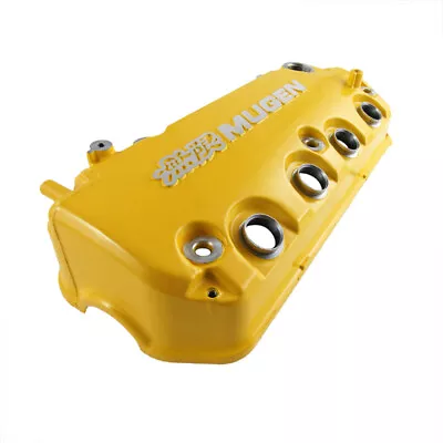 Yellow MUGEN Sty Racing Engine Valve Cover For Honda Civic D16Y8 D16Y7 VTEC SOHC • $112.28