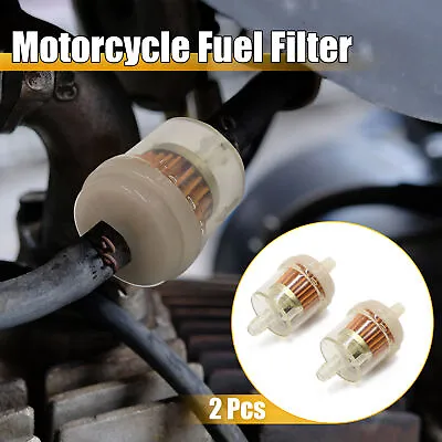 2pc Magnetic Motorcycle Gasoline Gas Oil Fuel Filter Cleaner For 8mm Dia Hose • $8.49