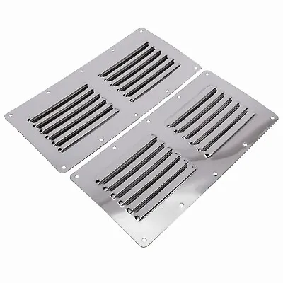 2X Marine Boat Vent Stainless Steel 9  Louvered Vent Air Grill Cover Vent • $14.72