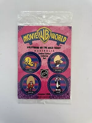 Warner Bros Movie World Pog 1995 Limited Edition Collector Set  #4 #6 #10 #8 • $30