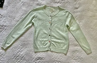 Yumi Girls Cardigan Mint Green Size 7/8 Years • £6.30