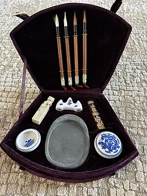 Chinese Calligraphy Set 10 Pieces Vintage Foo Dog • $13.75