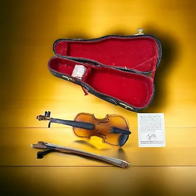 Vintage Kolophonium Mozart Authentic Models Holland - Mini Violin W/ Bow & Case • $12.99