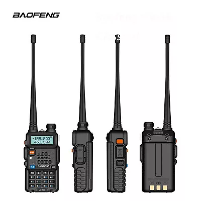 $85.99 • Buy 2X Original UV-5R Dual Band UHF VHF Walkie Talkies 2 - Way Radio + Free Earpiece