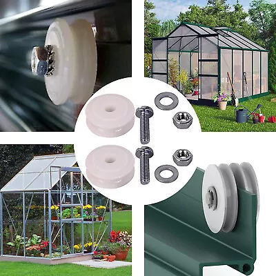 £12.32 • Buy Greenhouse Sliding Door Wheel Roller Repair Kit 22mm Nylon Wheels X 2