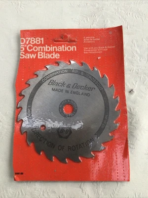 £6.50 • Buy Black And Decker Combination Rip And Crosscut Circular Saw Blade 127mm D7881