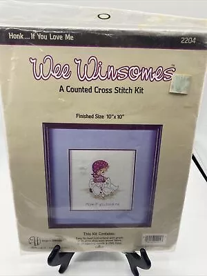 Wee Winsomes Honk If You Love Me Counted Cross Stitch Kit Geese #2204 Vintage  • $5.99