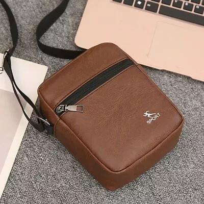 Men PU Leather Crossbody Messenger Bag Office Worker Sling Shoulder Bags Totes • $14.42