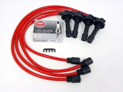 Eclipse Turbo 4g63 Spark Wires Ngk Vpower Plugs Red • $39.88