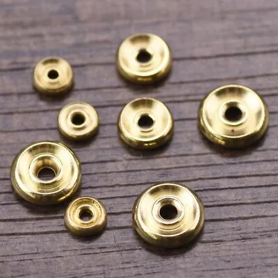 30pcs 6/8/10mm Rondelle Brass Metal Loose Spacer Beads For Jewelry Making Craft • $3.95