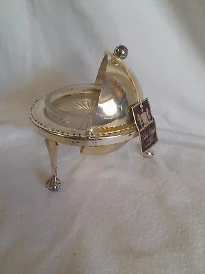 £25 • Buy Footed Silver Plated Butter Dome Dish Roll Top Lid, Original Glass Dish