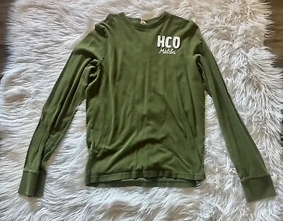 Hollister Men’s Cotton Size XL Green Long Sleeve Shirt Tee HCO Malibu • $8.49