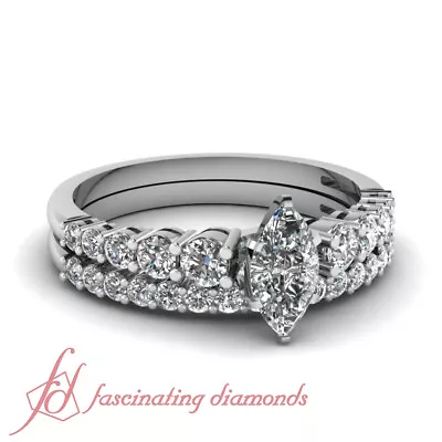 1.15 Ct Marquise Cut Diamond Engagement Rings And Wedding Bands For Women GIA • $3483.99