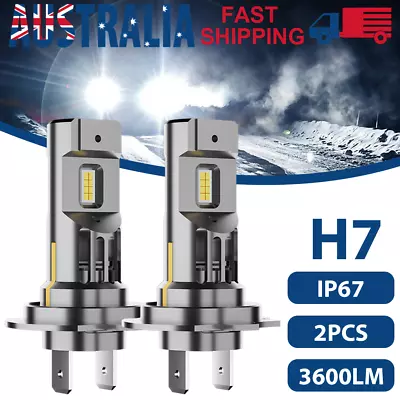 2x H7 Super Bright LED Headlight Bulbs Conversion Kit High Low Beam 6500K White • $21.62